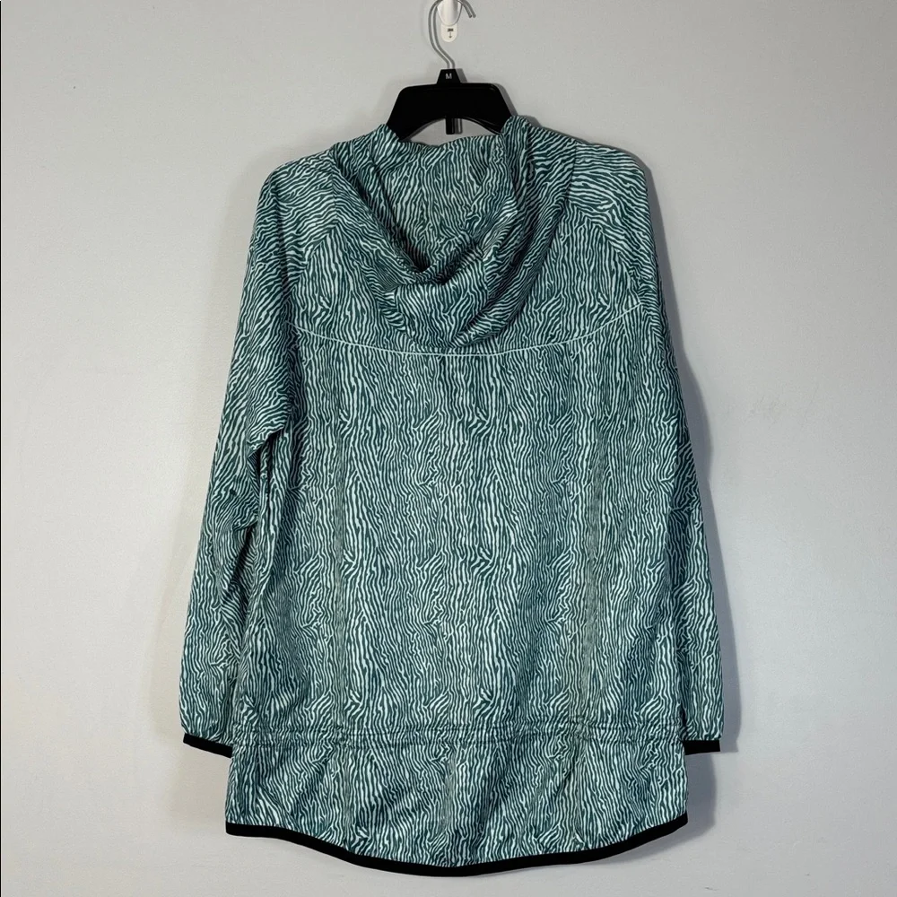 Nike Jacket Green & White Rain Zip Front, Hooded in‎ Size XL  EUC